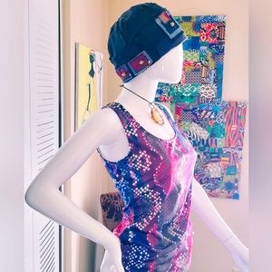 Funky beaded african hat one size small or medium fit,one of a kind